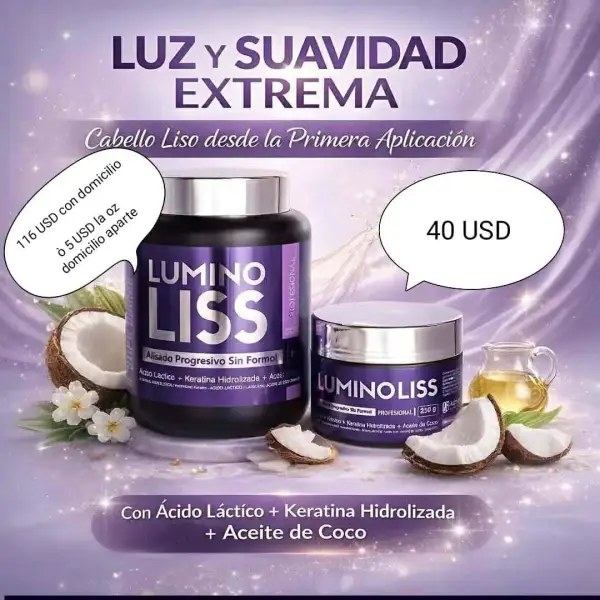 Lumino Liss alisado progresivo sin formol 250g (8 oz)
